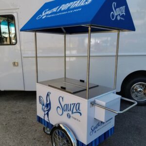 V-DDIP Large Ice CreamItalian Ice Pushcart w/Large Flip Top Door