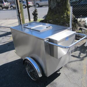 V-DDIPS Large Ice Cream Pushcart with Single Flip Top Door